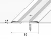 Anodised aluminium door floor bar edge trim threshold profile, 35 mm