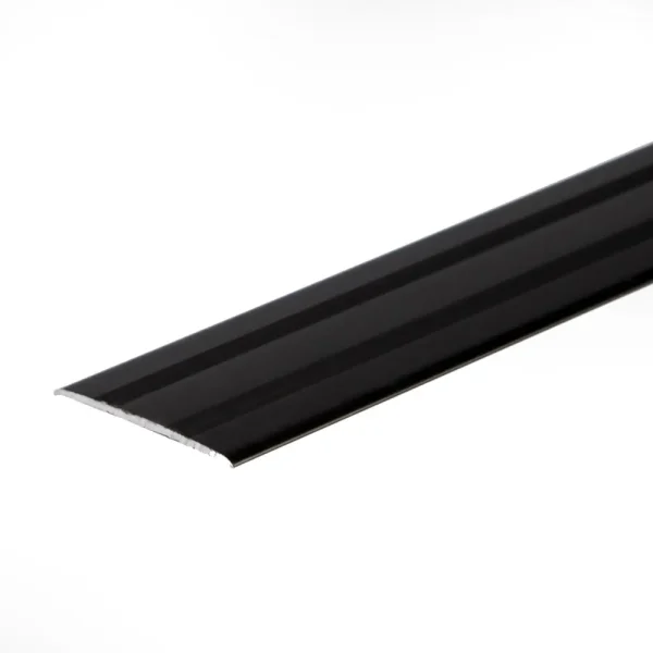 Black anodised aluminium door floor bar edge trim threshold profile, 35 mm