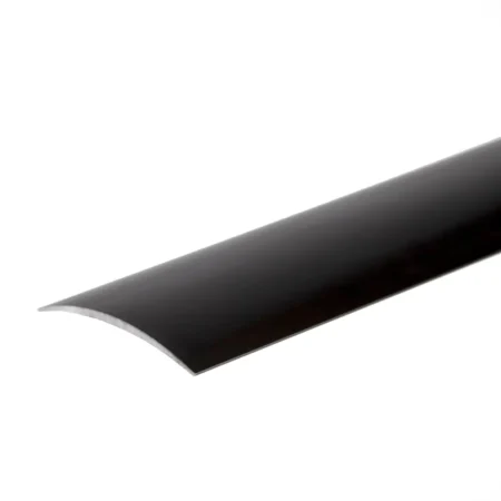 Black anodised aluminium door floor bar edge trim threshold profile, 49 mm