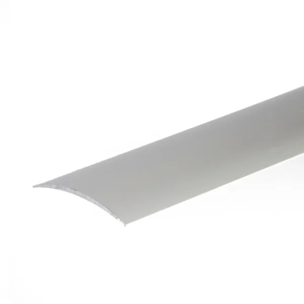 Silver anodised aluminium door floor bar edge trim threshold profile, 49 mm