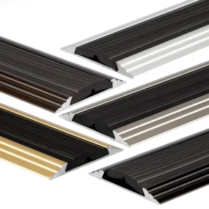 Anodised aluminium anti-slip door floor bar edge trim threshold profile, 50 mm