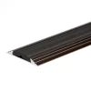 Brown anodised aluminium anti-slip door floor bar edge trim threshold profile, 50 mm