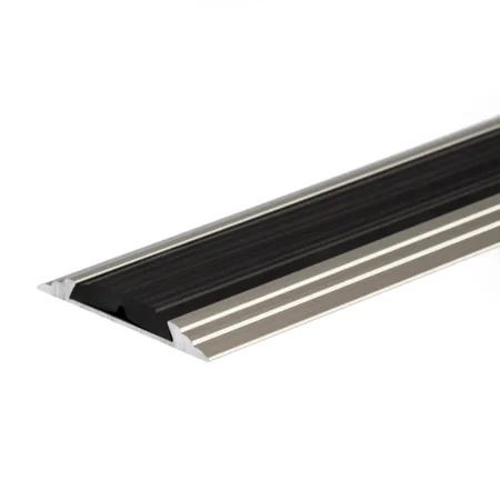 Inox anodised aluminium anti-slip door floor bar edge trim threshold profile, 50 mm