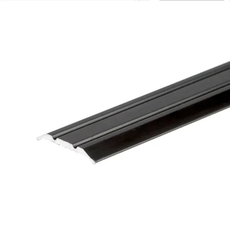 Black anodised aluminium door floor bar edge trim threshold, 25 mm