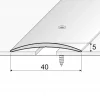 Drawing of anodised aluminium door floor bar edge trim threshold, 40 mm