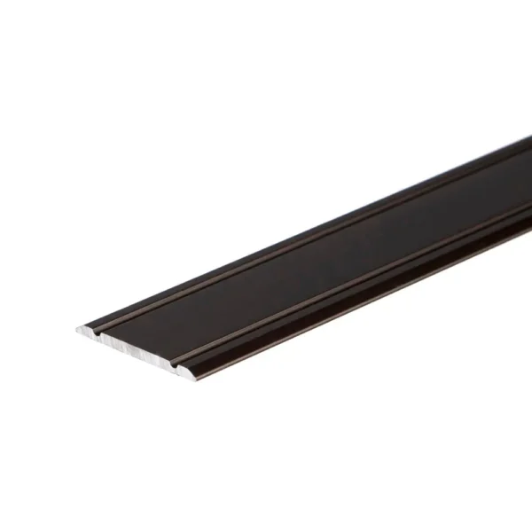 Brown flat anodised aluminium door floor edging bar strip trim threshold, 30 mm