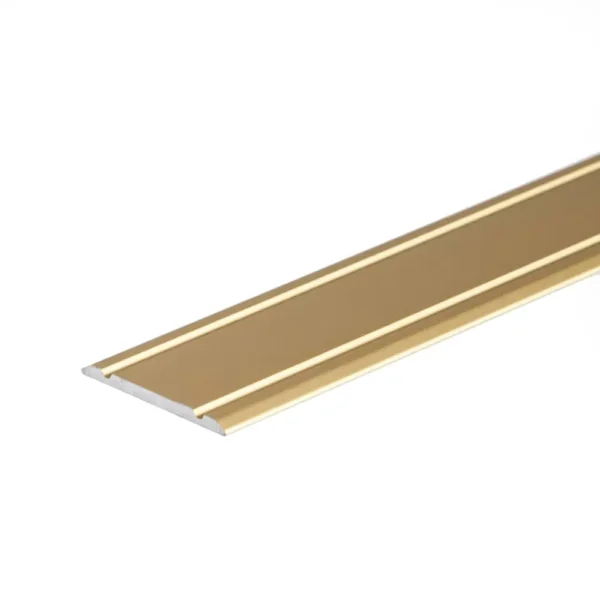 Gold flat anodised aluminium door floor edging bar strip trim threshold, 30 mm