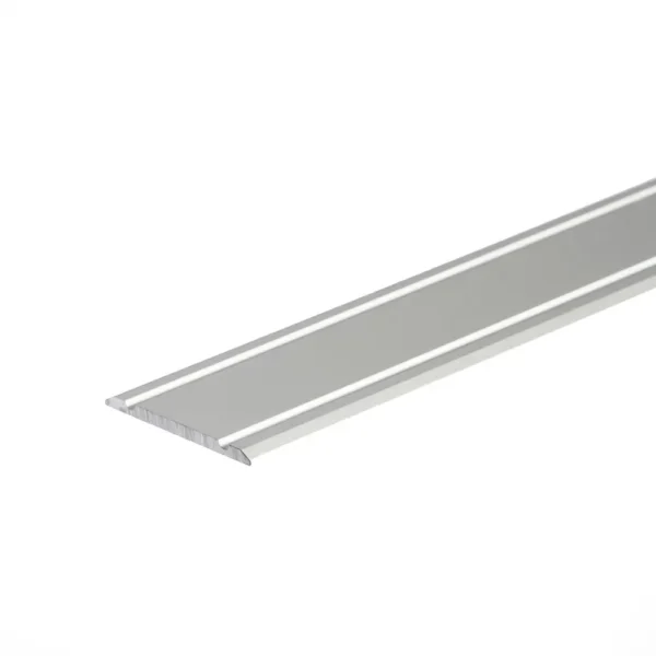 Silver flat anodised aluminium door floor edging bar strip trim threshold, 30 mm