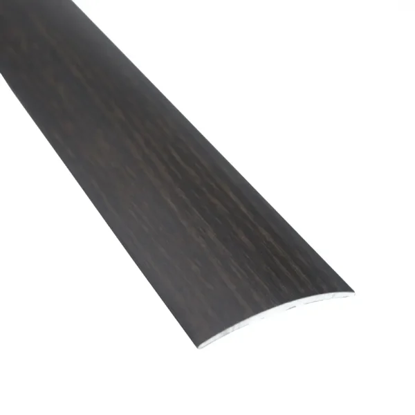 Aluminium door threshold profile, 40 mm, A13, wood effect, Wenge Congo