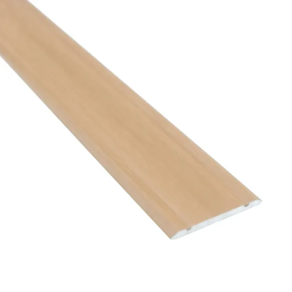 Aluminium flat door threshold strip, 30 mm, A02, wood effect