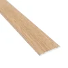 Aluminium flat door threshold strip, 30 mm, A02, wood effect, Sandy oak