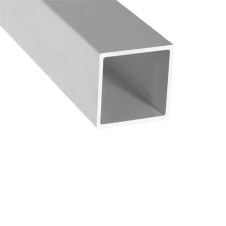 Aluminium square pipe anodised bar section, various sizes, 1 m