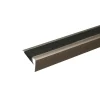 Champagne anodised aluminium anti-slip stair edge nosing trim, 41 mm x 266 mm, A44