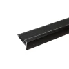 Black anodised aluminium anti-slip stair edge nosing trim, 41 mm x 266 mm, A44