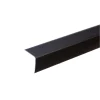 Black anodised aluminium anti-slip stair edge nosing trim, 900 mm x 35 mm x 35 mm, A41