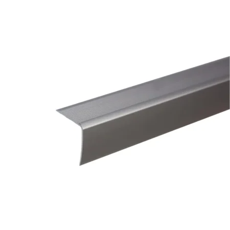 Inox anodised aluminium anti-slip stair edge nosing trim, 900 mm x 35 mm x 35 mm, A41