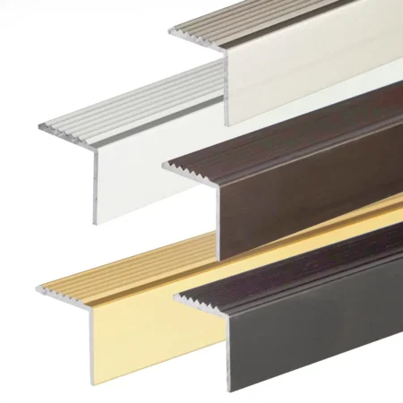 Anodised aluminium anti-slip stair edge nosing trim, A30