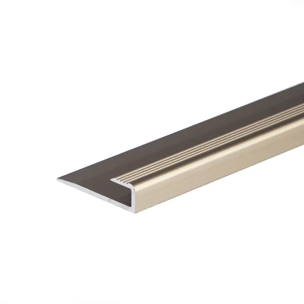 Champagne anodised aluminium carpet edge ending profile cover strip floor bar trim, 79.9 mm