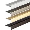 Anodised aluminium carpet edge ending profile cover strip floor bar trim, 8 mm x 9 mm