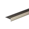 Champagne anodised aluminium carpet edge ending profile cover strip floor bar trim, 8 mm x 9 mm