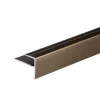 Olive anodised aluminium carpet edge nosing profile cover strip door floor bar trim, 23 mm x 16 mm