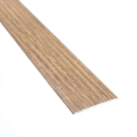 Anodised aluminium door threshold strip, 35 mm, A08, wood effect, Elm