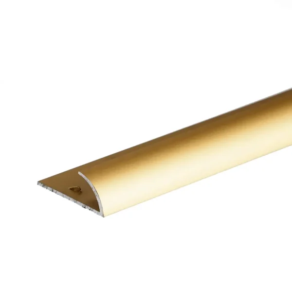 Gold anodised aluminium single edge carpet profile cover strip door floor bar trim, 10 mm