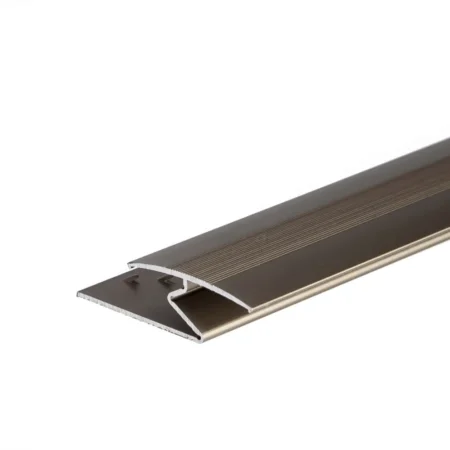 Champagne anodised aluminium Z-edge carpet profile door floor bar trim, 35 mm