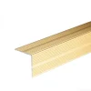 Gold anodised aluminium stair nosing edging anti-slip corner edge trim bar, 35 mm