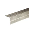 Inox anodised aluminium stair nosing edging anti-slip corner edge trim bar, 35 mm