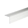 Silver anodised aluminium stair nosing edging anti-slip corner edge trim bar, 35 mm