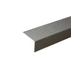 Inox anodised aluminium stair nosing edging anti-slip corner edge trim bar, 65 mm x 42 mm, A32