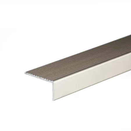 Anodised aluminium stair nosing edging anti-slip corner edge trim bar, 650 mm x 420 mm