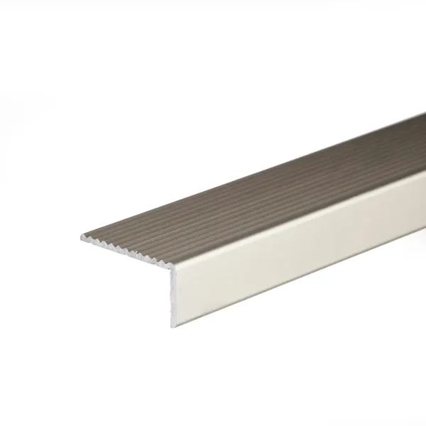 Anodised aluminium stair nosing edging anti-slip corner edge trim bar, 650 mm x 420 mm