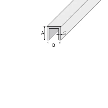 Drawing of equal sided channel C-shape section bar, B30