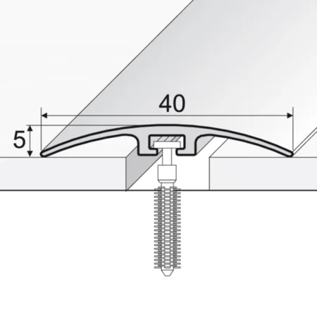 UPVC self-adhesive wood effect door edging floor trim threshold, 40 mm, E64