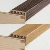 UPVC wood effect stair edge nosing trim, PVC