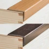 UPVC wood effect stair edge nosing trim PVC self-adhesive, 35 mm x 20 mm