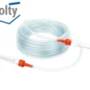 TOOLTY Water Level Toolty hose water level with clear coiled tubing and two orange-capped graduated vials
