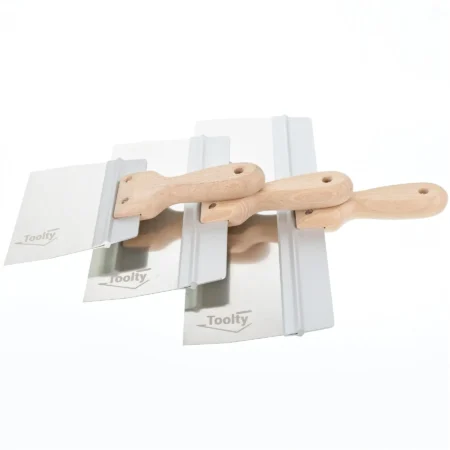 Toolty 6 PCS Taping Knife & Spatula Set 150-350mm Wooden Handle
