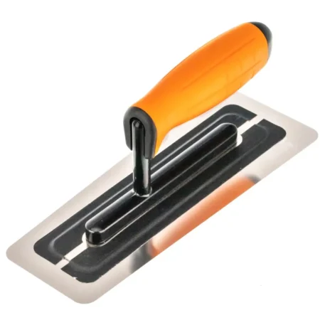 Venetian Plaster Trowel Set 3-Piece - Polished Stainless Steel With Rubber Handles