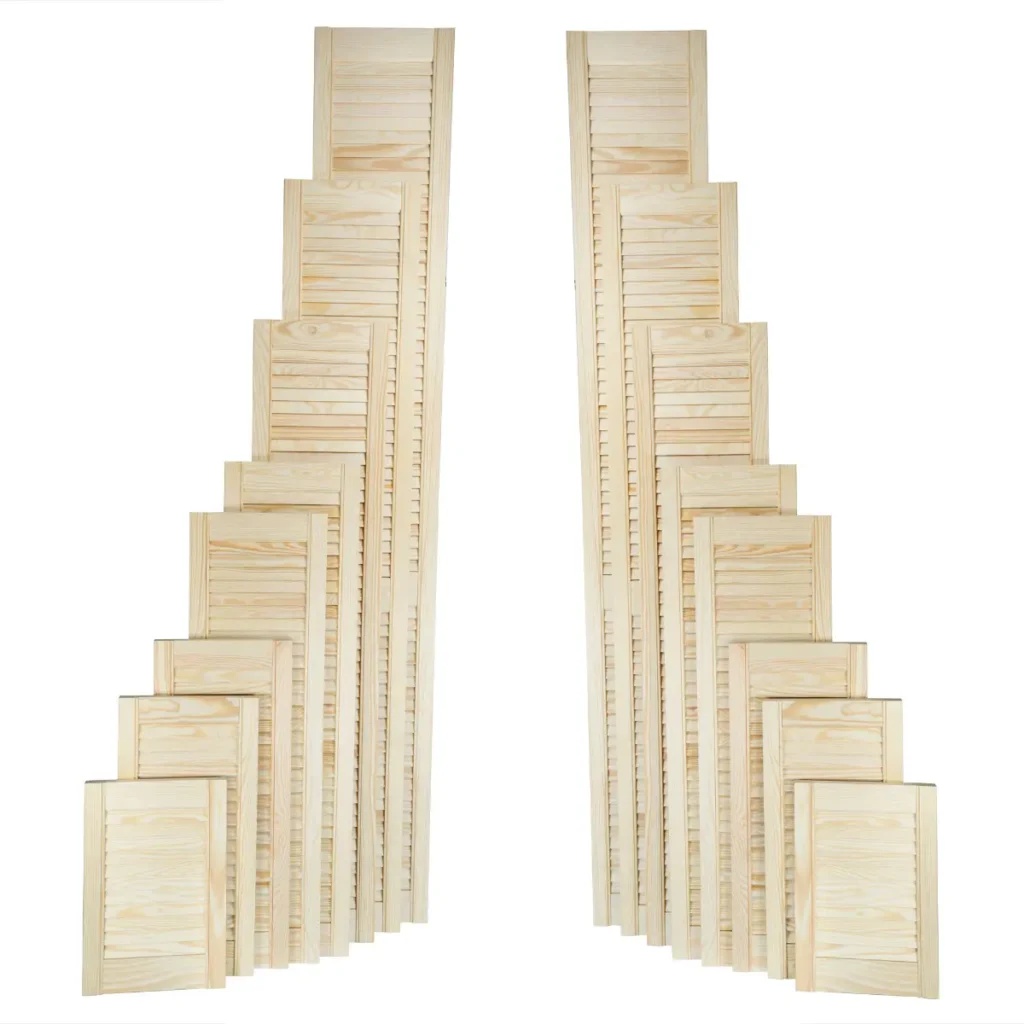 Vented Louvre Cupboard Doors Slatted Wardrobe -Various sizes - Diyfixups