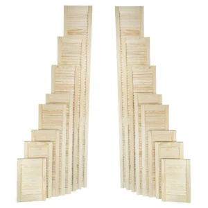 Vented Louvre Cupboard Doors Slatted Wardrobe -Various sizes - Diyfixups