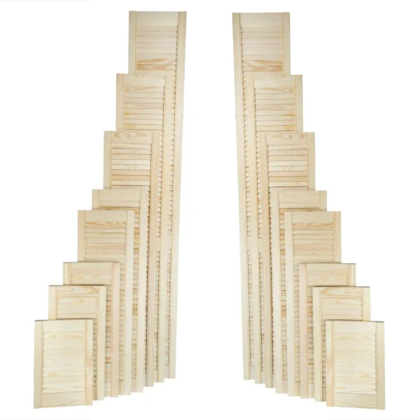 Vented Louvre Cupboard Doors Slatted Wardrobe -Various sizes - Diyfixups