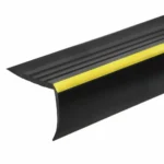 Stair anti-slip nosing rubber angle step edge RD O 40x40mm black