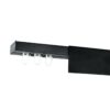 Single curtain rail track black PVC ceiling set hooks corner cover