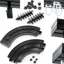 Curtain track rail accessories black colour