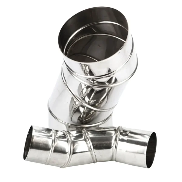 Chimney Flue Liner Adjustable Elbow Pipe Multi Fuel Stoves Stainless Steel