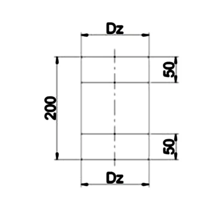 Male Connector Chimney Flue Liner Pipe Joiner drawing