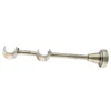 Antique Classic double curtain pole bracket detail.